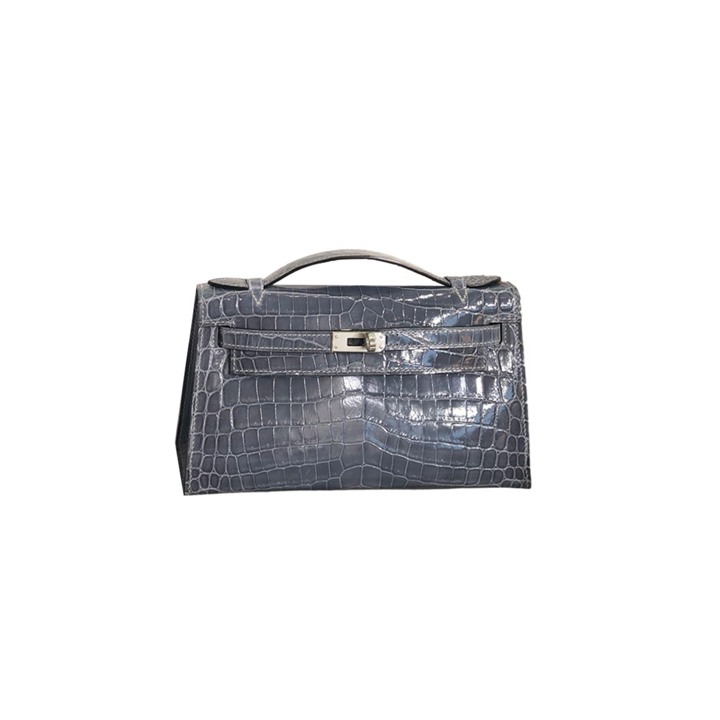 HERMÈS MASTER MINI KELLY POCHETTE CROCODILE (22*14*7cm)